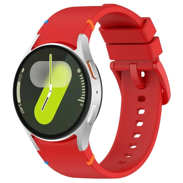 Official Silicone Strap For Samsung Galaxy Watch 7/FE/6/5/4 44mm 40mm 5 Pro Wave Bracelet Galaxy Watch 6 Classic 47mm 43mm Band