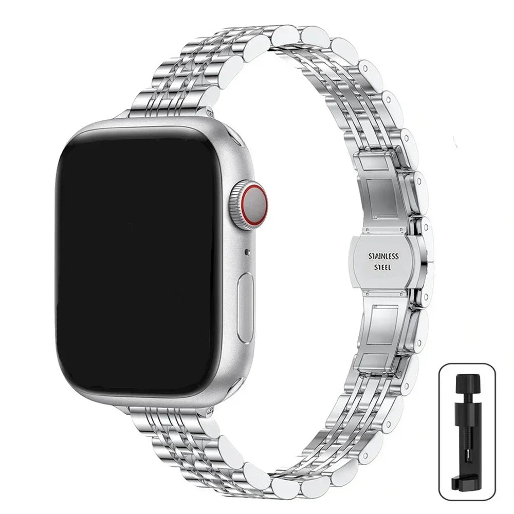 Stainless Steel band for Apple Watch band 49mm 46mm 44mm metal band Apple Watch Ultra Series 10 9 8 7 6 SE for Women 45mm 42mm 41mm