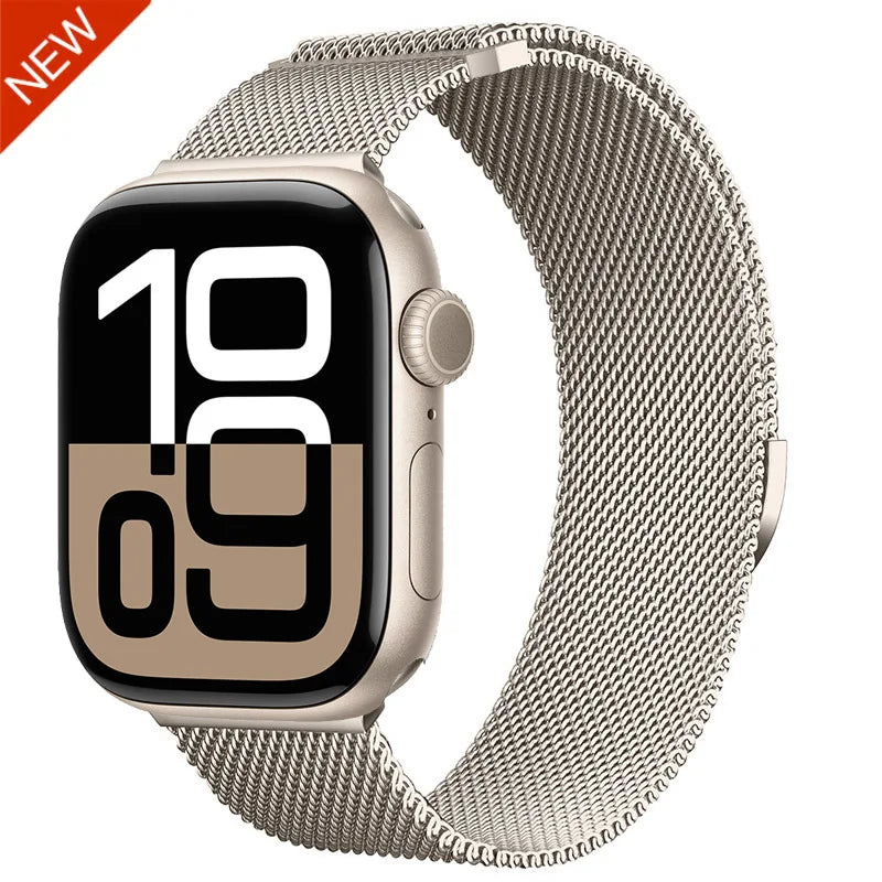 Milanese band for Apple Watch 44mm 40mm 45mm 41mm 46mm 42mm 38mm 49mm metal band Apple Watch Series 11 10 Ultra 9 8 7 6 5 SE3 band