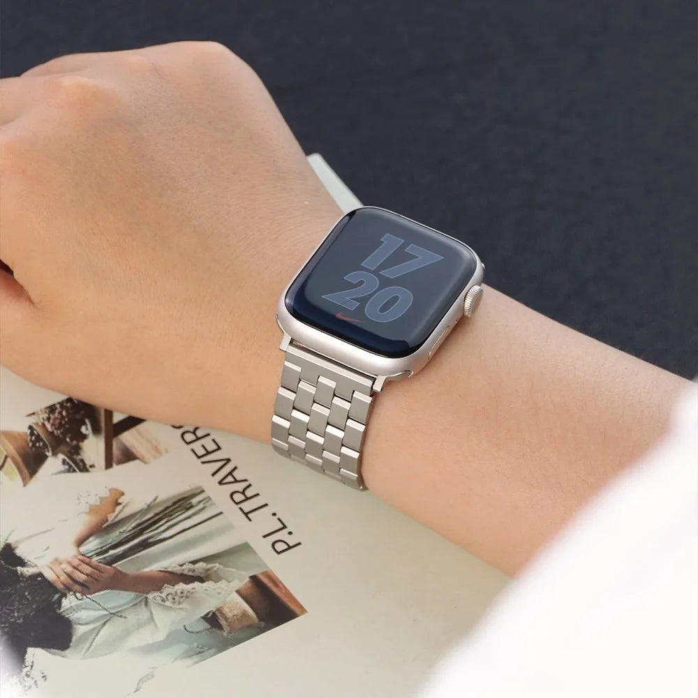 Metal band For Apple Watch 10 46mm Ultra 1 2 49mm band Stainless Steel Correa For Apple Watch 9 8 44mm 45mm SE 3 2 1 42mm band