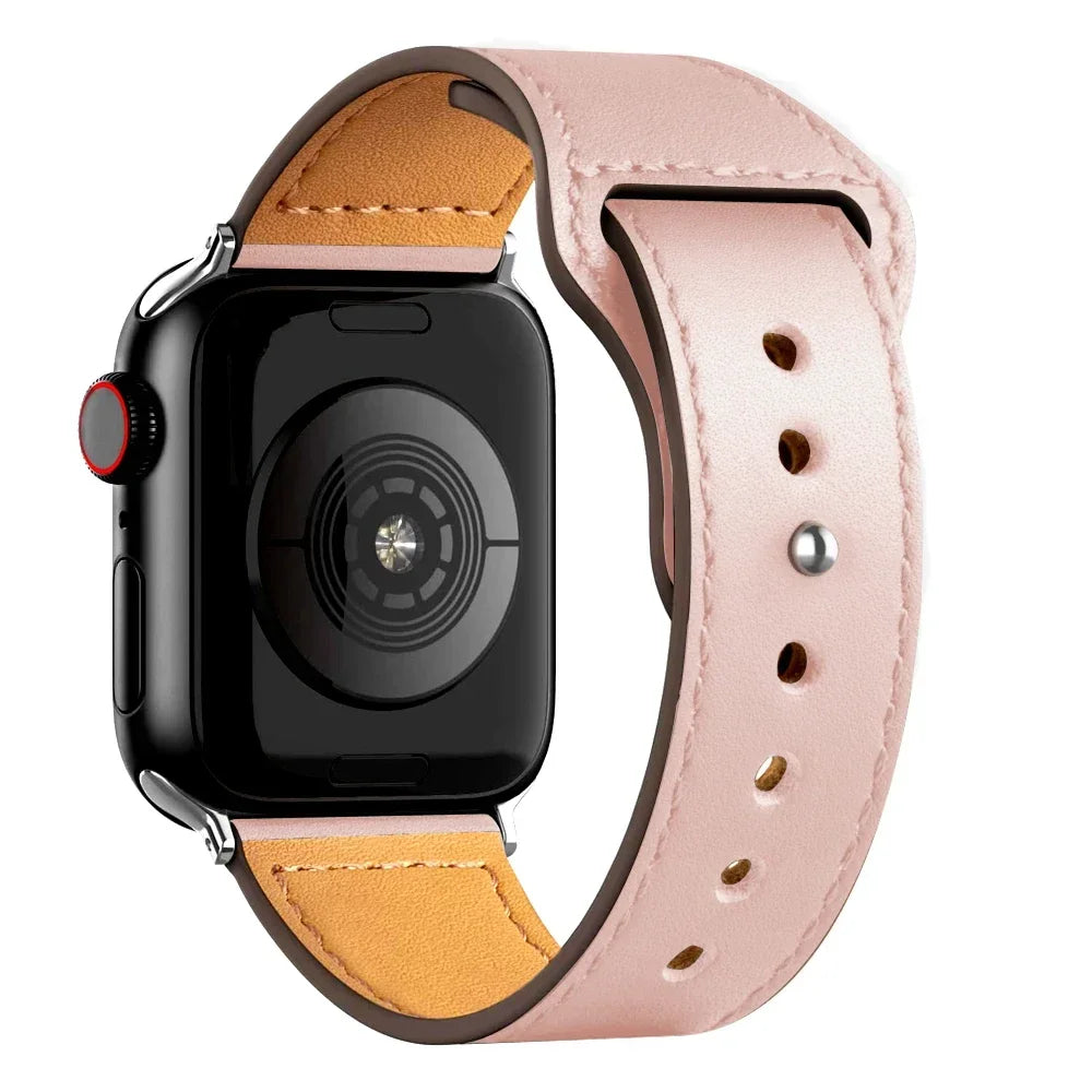 Leather band For Apple Watch 10 band 46mm 42mm 44mm 45mm 49mm 41mm 40mm correa band Apple Watch Series 8 9 3 4 5 6 SE 7 Ultra 2