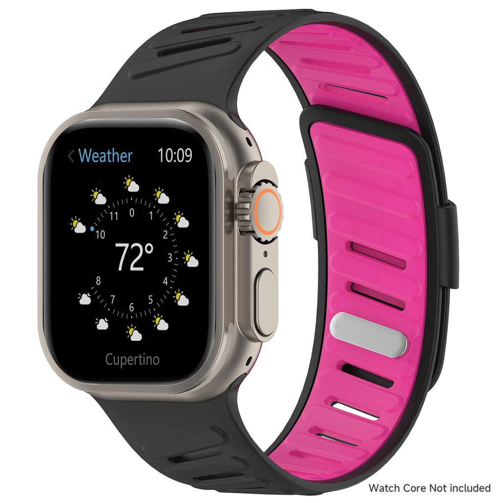 Silicone Sport band For Apple Watch Ultra 2 3 49mm band 42mm 44mm 45mm 46mm Slanted Buckle band for Apple Watch 11 10 9 8 7 6 5 4 SE 3