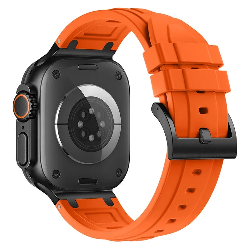 Silicone band for Apple Watch band Ultra 2 1 49mm 46mm 45mm 44mm 42mm Sport band for Apple Watch Series 10 9 8 7 6 5 SE Correas