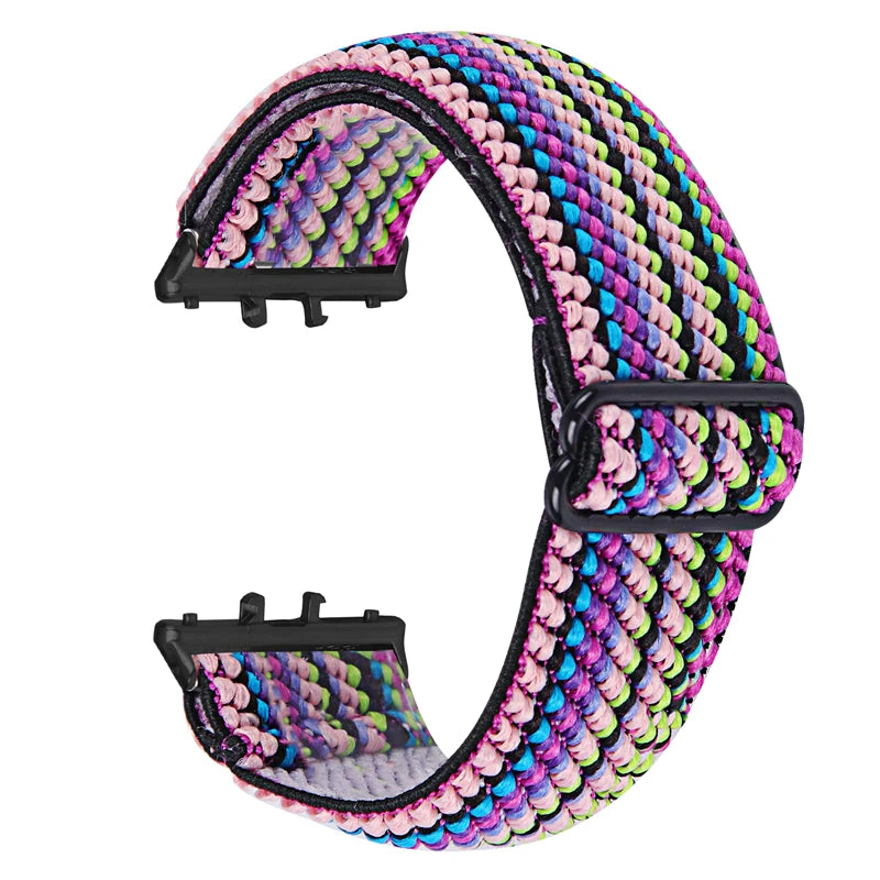 Elastic Nylon Strap For Samsung Galaxy Fit 3 Watch Bracelet Vintage Bohemian National Style Watchband For Samsung Fit 3 SM-R390