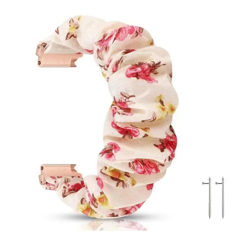 20mm 22mm Nylon Strap for Samsung Galaxy Watch 4/5/6 44mm 40mm/Classic/Active 2 Scrunchies Elastic Bracelet for Huawei GT2/4 Pro