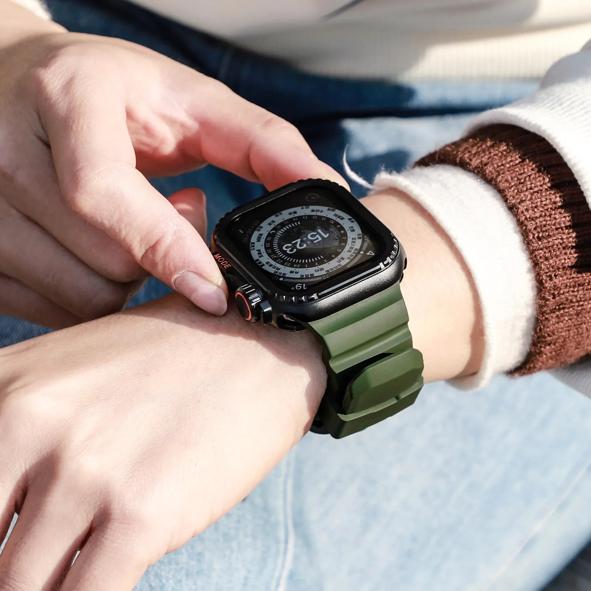 Fluorescence band for Apple Watch band 49mm 46mm 45mm 44mm 42mm Sport Silicone band For Apple Watch Ultra 2 Series 10 9 8 7 6 SE