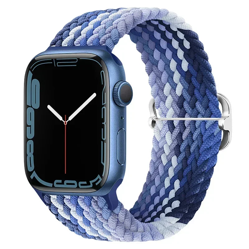 Braided Nylon band for Apple Watch band Ultra 2 49mm Series 10 46mm 42mm 44mm 40mm 41mm Adjustable band Apple Watch 9 8 7 6 SE 5 4