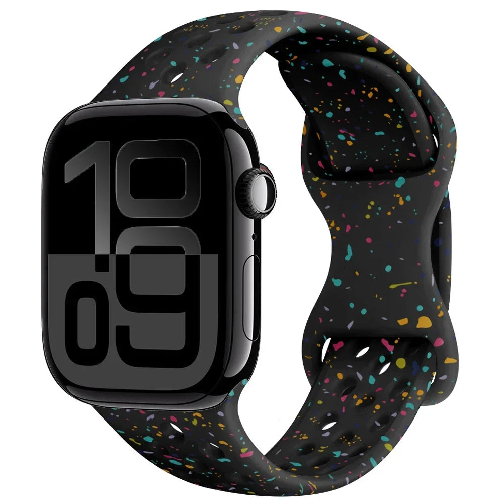 Silicone band for Apple Watch Series 11 10 46mm 42mm Sport band Apple Watch 9 8 7 6 5 SE 4 Ultra 3 2 49mm 45mm 44mm 40mm 41mm Band