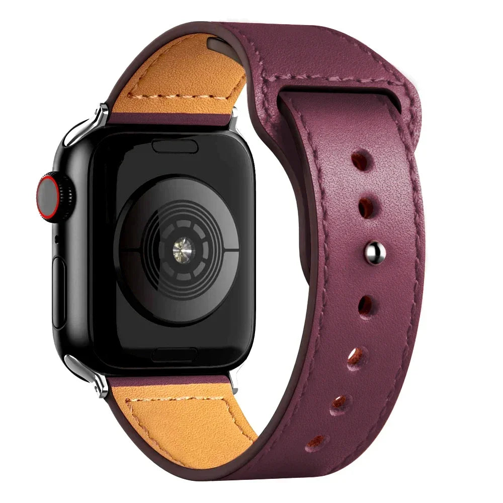 Leather band For Apple Watch 10 band 46mm 42mm 44mm 45mm 49mm 41mm 40mm correa band Apple Watch Series 8 9 3 4 5 6 SE 7 Ultra 2