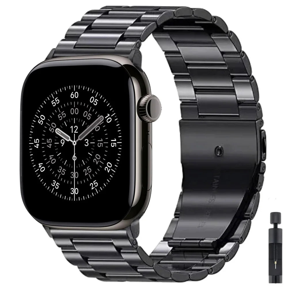 Metal band for Apple Watch Ultra 3 2 1 49mm 11 10 42mm 46mm Stainless Steel Wristband for Apple Watch 9 8 7 6 5 SE 45mm 41mm 44mm 40mm