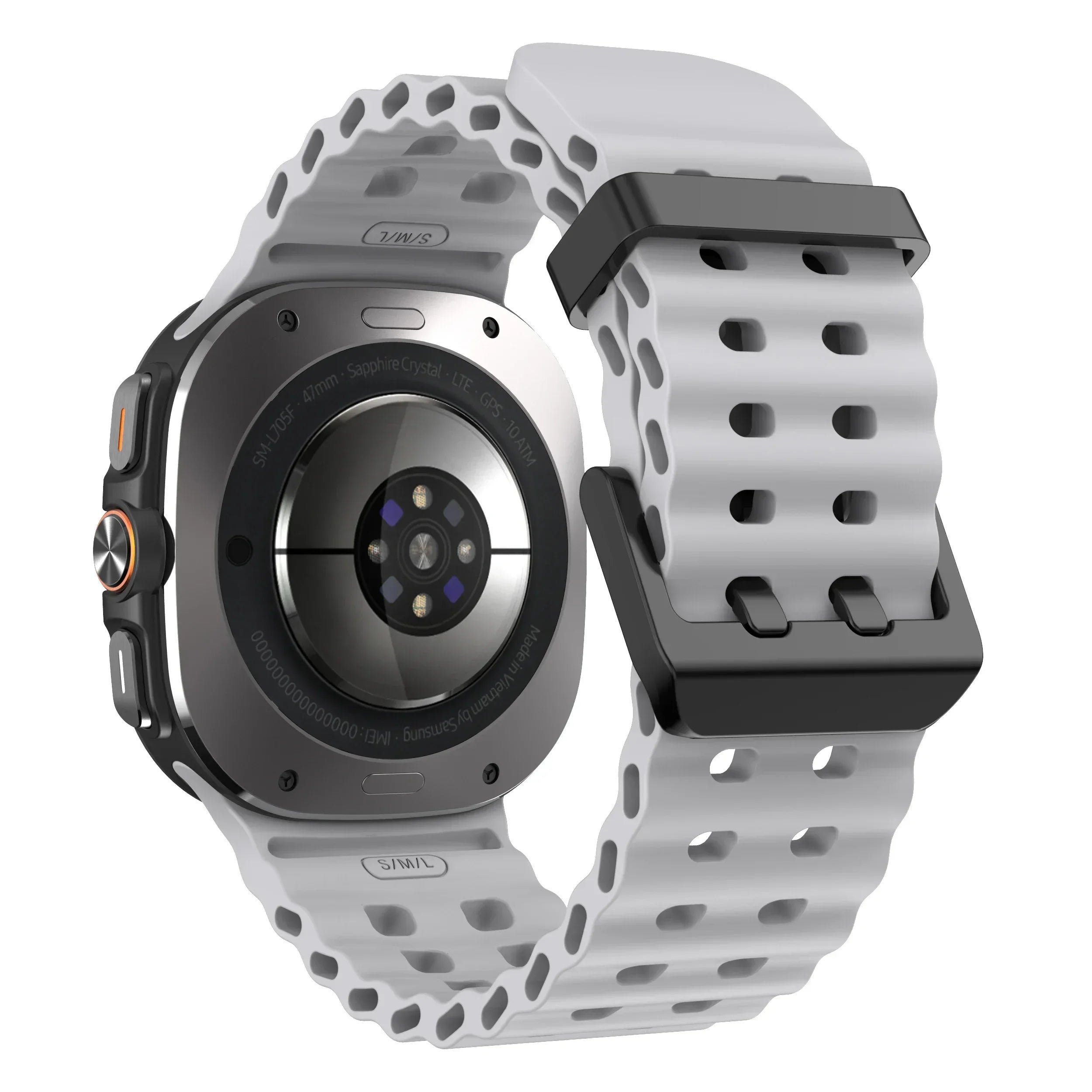 Marine Band For Samsung Galaxy Watch ultra 2025/7 ultra Accessories Two color Sport silicone Bracelet Galaxy Watch ultra Straps