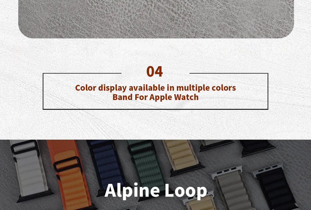2025 New Suitable for Apple Watch High Quality Nylon band Alpine Loop For Watch Series 10 9 8 7 Ultra 2 band Apple Watch 49mm 46mm