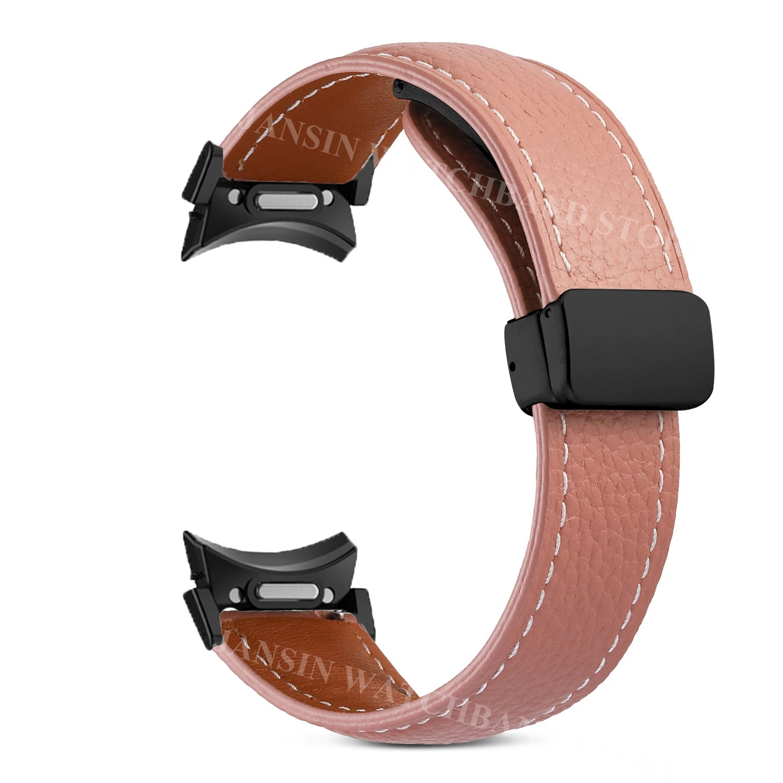 No Gaps Leather Band For Samsuang Galaxy Watch 7 6 5 4 40 44mm 5Pro Magnetic Buckle Strap Galaxy Watch 4 6 Classic 43 4742 46mm