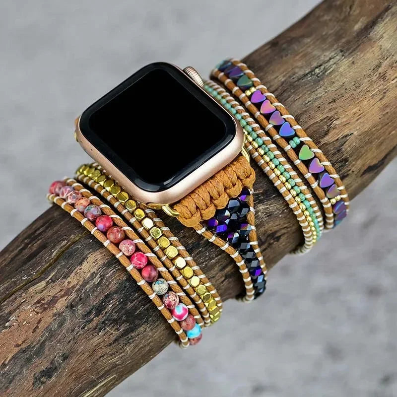 Bohemian band for Apple Watch band 44mm 40mm 42mm 38mm 41mm 45mm Handmade Jewelry bands Apple Watch Series 8 7 6 5 4 3 SE Ultra 49mm