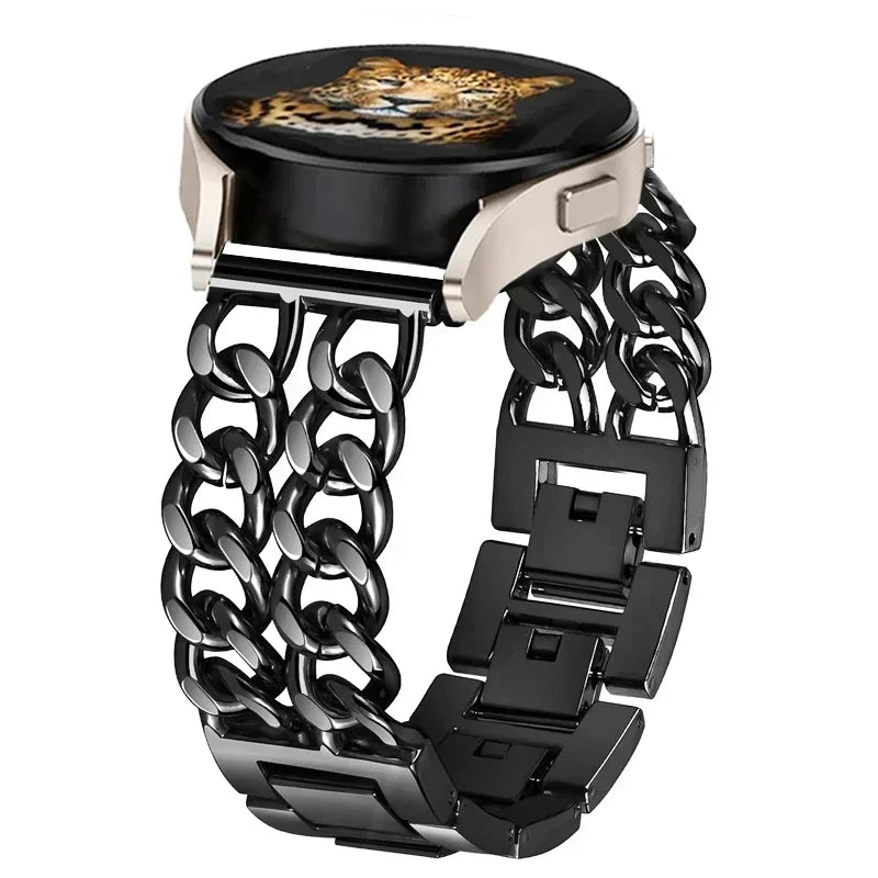 20mm 22mm Watchbands For Samsung Galaxy watch 6 5 4 Classic Metal Luxury bracelet Amazfit Bip 5/Bip3 pro/Balance/GTS/GTR 4 strap