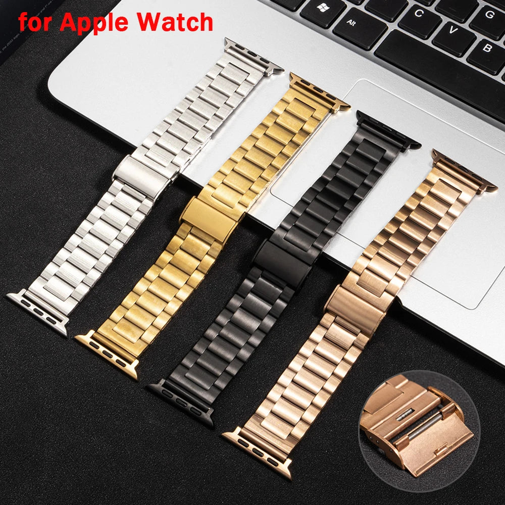 Stainless Steel band For Apple Watch band 45mm 41mm 42mm 46mm 40mm 44mm Ultra 49mm band For Apple Watch Series 10 9 8 7 6 5 SE 4