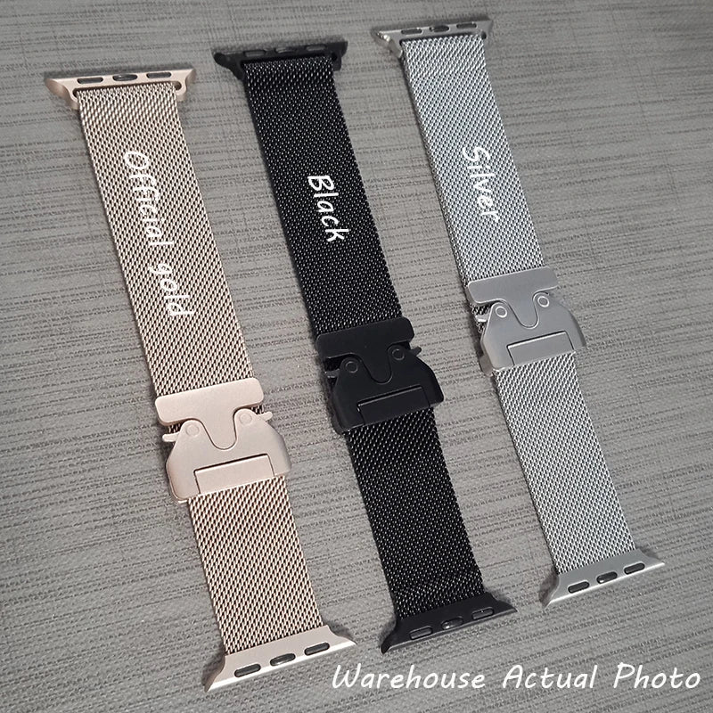 Milanese parachute band For Apple Watch band Ultra 3 2 49mm 46mm 44mm 45mm 41mm 42mm band Correa Apple Watch Series 11 10 9 8 7 SE