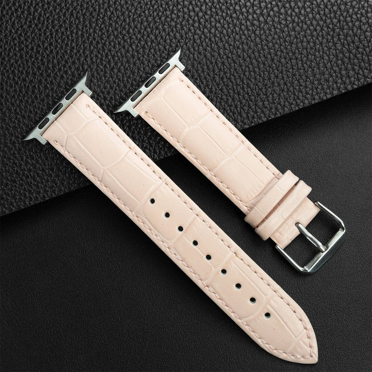 Watchband for Apple Watch Series Ultra 10 9 8 7 SE 6 5 4 3 2 1 Bamboo Patterns Leather band 49mm 46mm 45mm 44mm 41mm 40mm 38mm