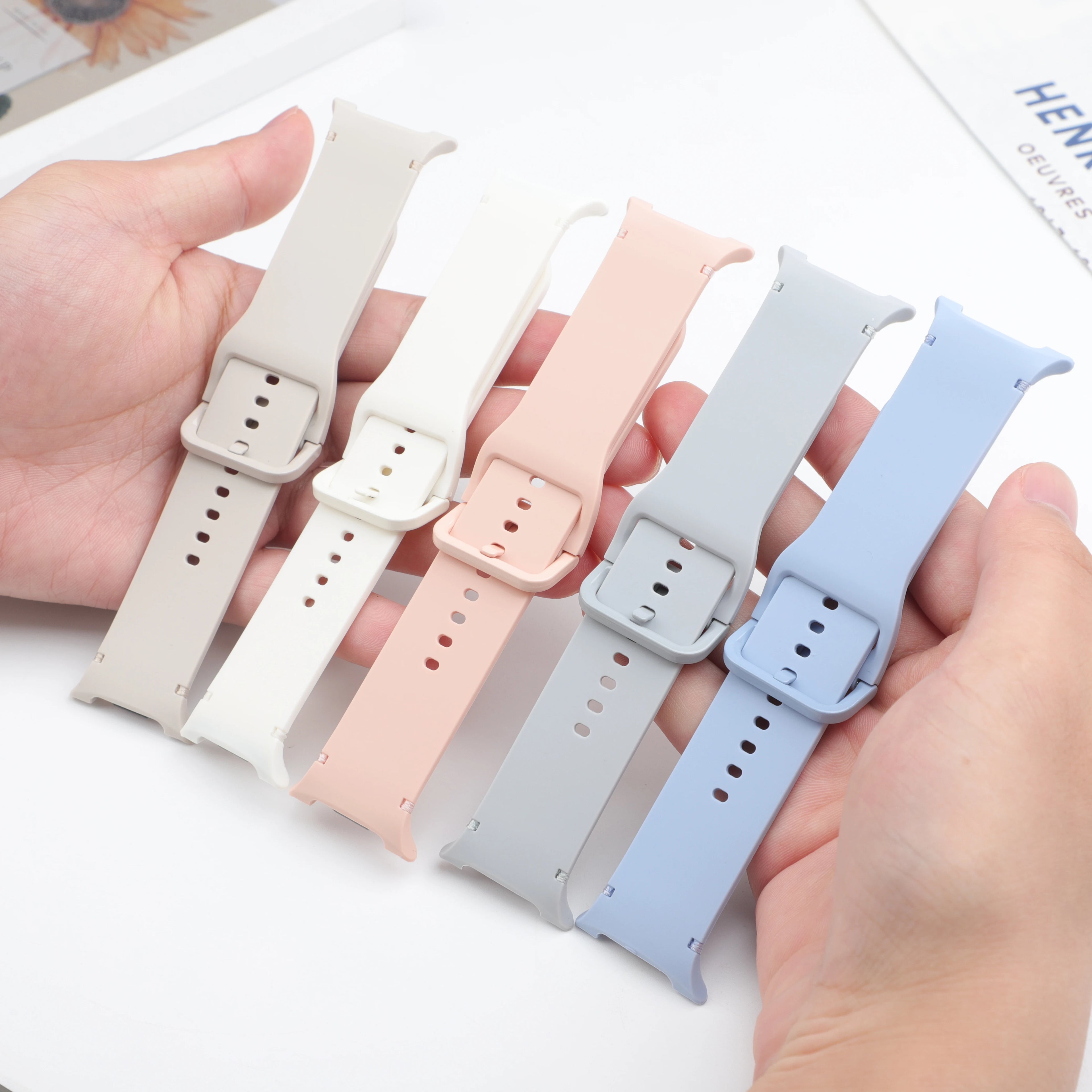 1:1 Sport Band for Samsung Galaxy watch 8 44mm 40mm 8 classic 46mm Wrist Replacement Belt Bracelet Correa Galaxy watch 8 Straps