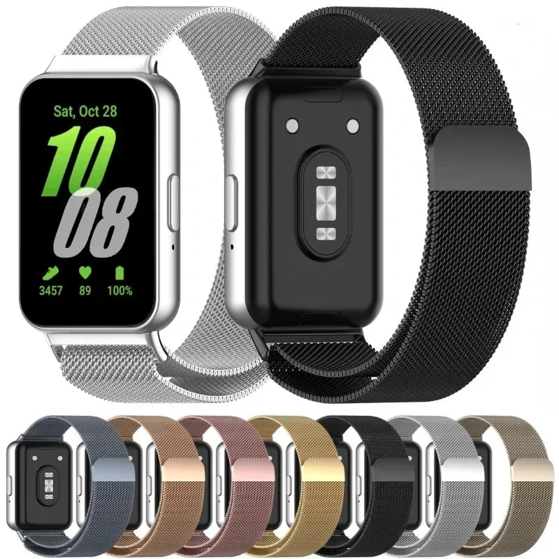Magnetic Sport Loop Strap for Samsung Galaxy Fit 3 R390 Smart watch Belt Metal Bracelet Wristband for Galaxy Fit 3 Band Correa