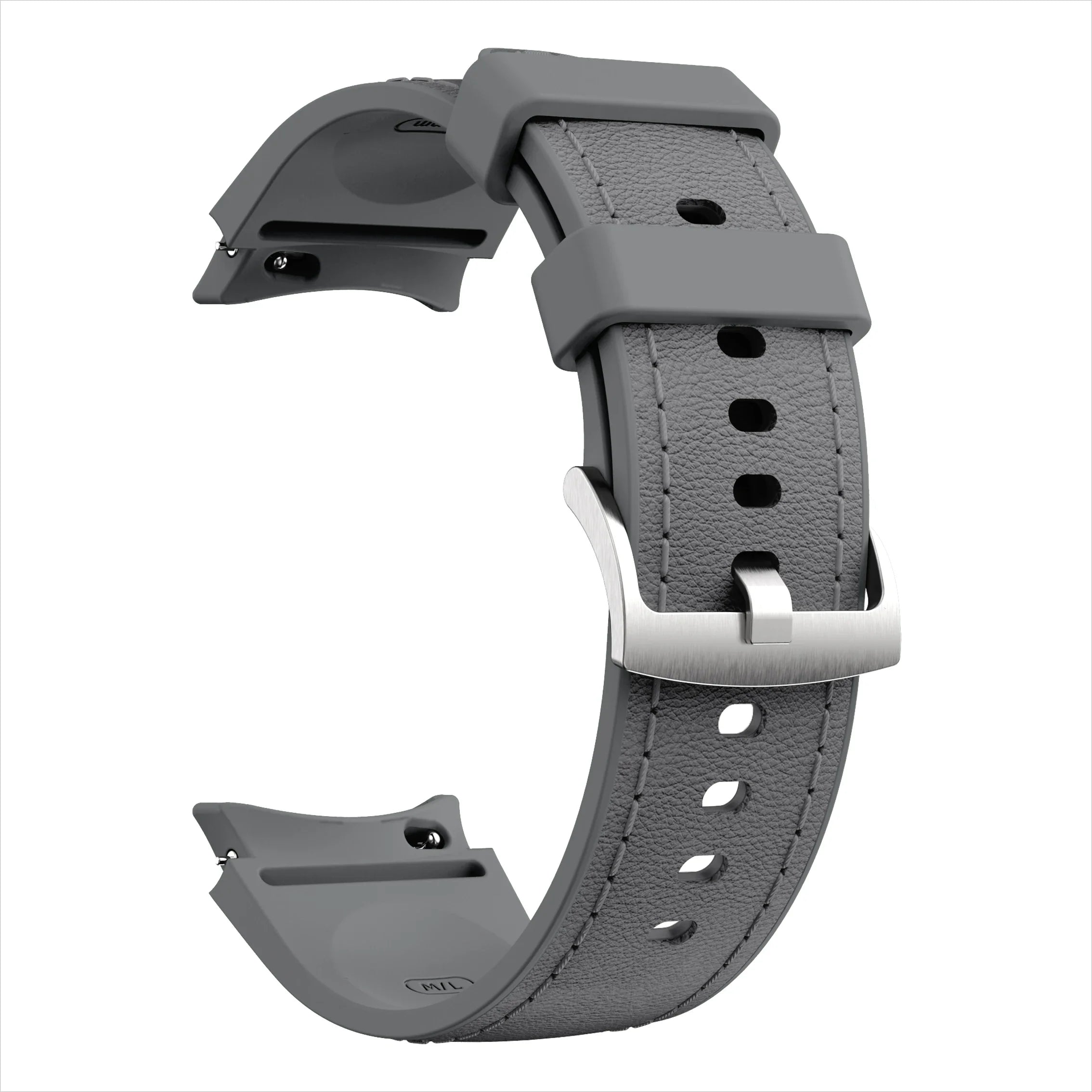 Silicone+Leather Strap for Samsung Galaxy Watch 7 6 5 4 FE 40mm 44mm No Gap Bracelet Band Watch 6 4 Classic 43/47mm 42/46mm Belt