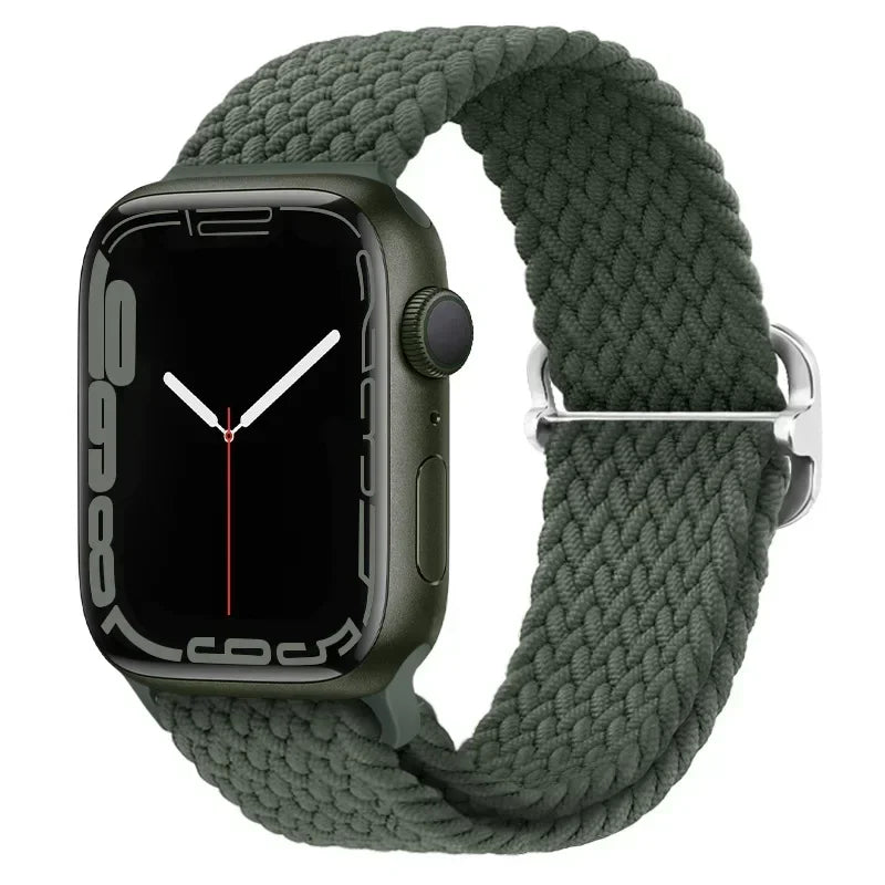 Braided Nylon band for Apple Watch band Ultra 2 49mm Series 10 46mm 42mm 44mm 40mm 41mm Adjustable band Apple Watch 9 8 7 6 SE 5 4