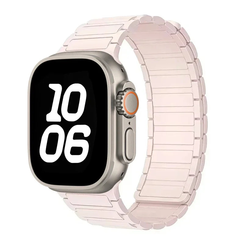 Silicone band for Apple Watch 46mm 42mm 49mm 45mm 41mm 44mm 40mm Magnetic band for Apple Watch Ultra 2 Series 10 9 8 7 6 SE 5 4 3
