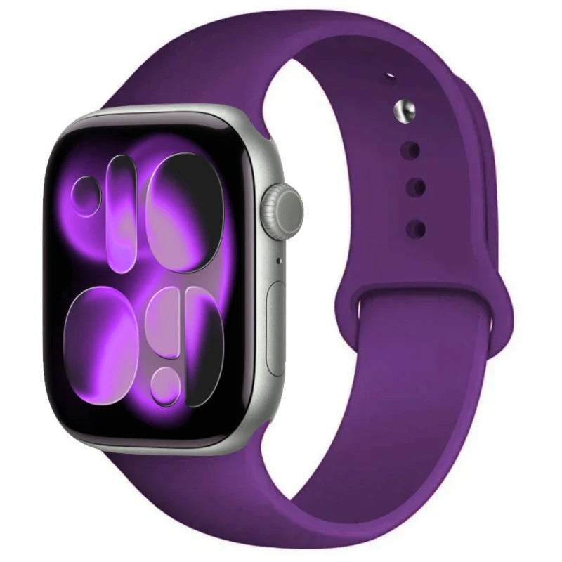 For Apple Watch band 46mm 42mm 45mm 44mm 40mm Silicone sport band Apple Watch Series 11 10 8 7 6 5 4 SE 9 Ultra 3 2 49mm band