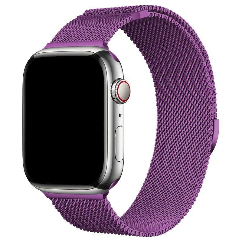 Milaness Magnetic band for Apple Watch Ultra band 49mm 46mm 45mm 44mm 41mm 40mm metal band for Apple Watch 11 10 9 8 7 6 5 4 SE