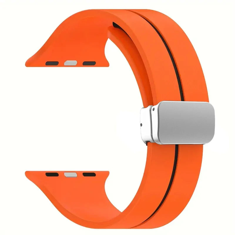 Magnetic band Apple Watch band 45mm 44mm 46mm 42mm 49mm 40mm 41mm Silicone correa band Apple Watch Series 10 9 8 7 6 5 SE Ultra 2