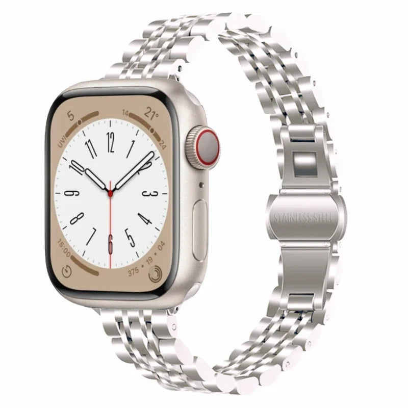 Women Slim metal band For Apple Watch 8 7 41mm 45mm Stainless Steel band Apple Watch Ultra 49mm 6 5 4 3 SE2 44mm 40mm 42mm Band