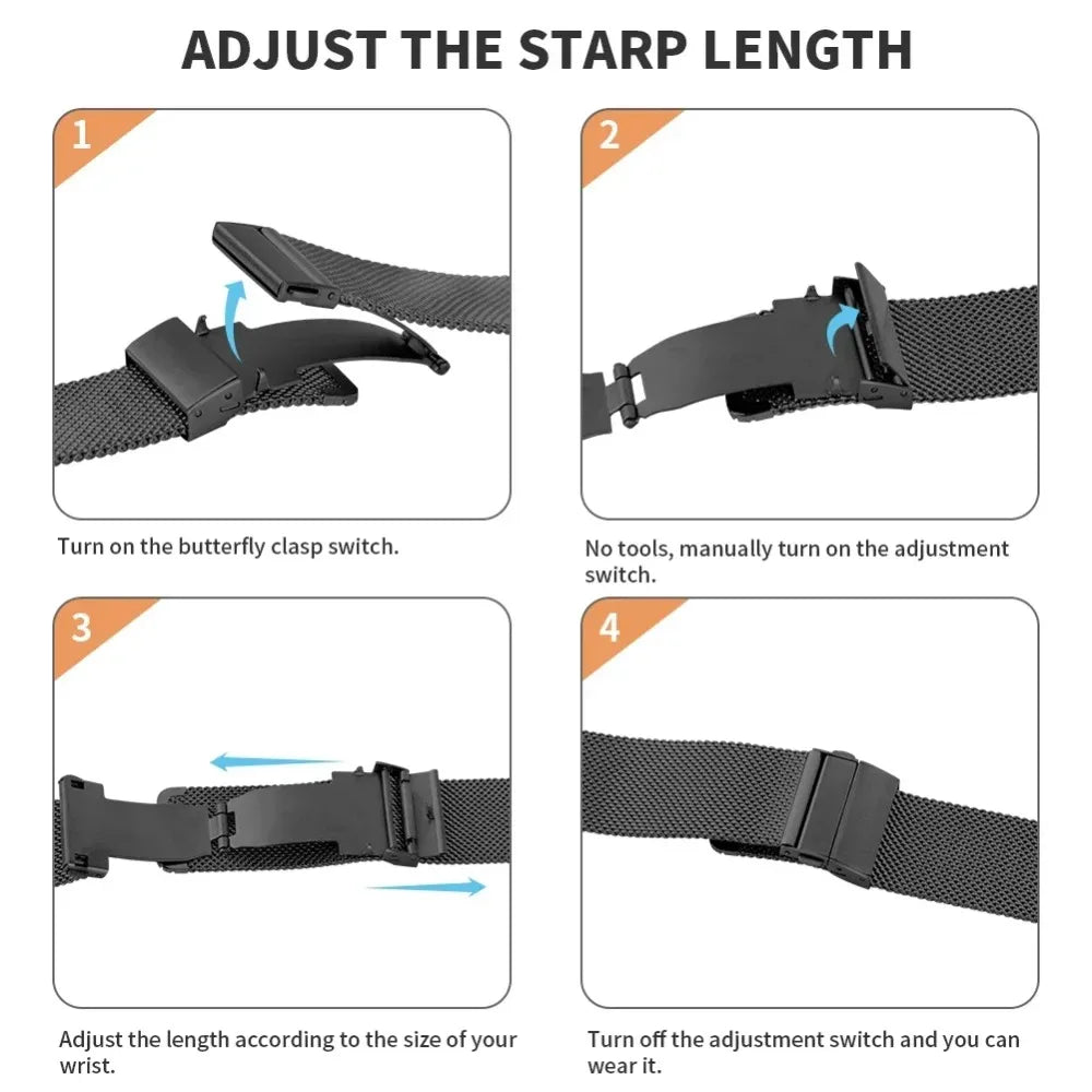 Metal Milanese Strap for Samsung Galaxy Watch 8-7 Ultra 47mm Comfortable Band for Galaxy Watch 8 Ultra 47mm Accessories Bracelet