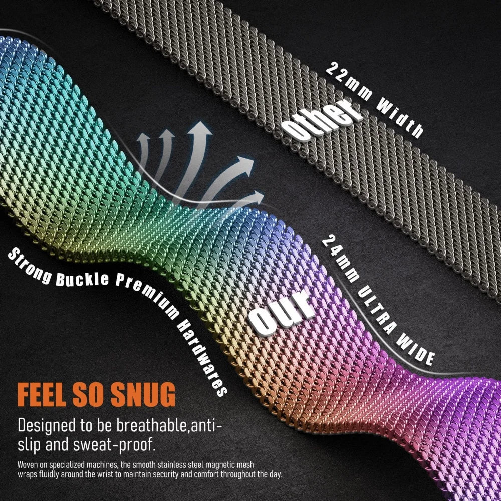 Milanese Loop band for Apple Watch band 46mm 49mm 44mm 40mm 45mm 42mm 38mm 41mm band Apple Watch Series 10 SE 9 8 7 6 3 Ultra 2