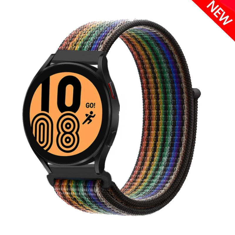 Nylon Loop Band For Samsung Galaxy Watch 6 4 7 classic/5 Pro/active 2/Gear S3 20mm/22mm Bracelet Huawei watch GT 2e 3 pro strap