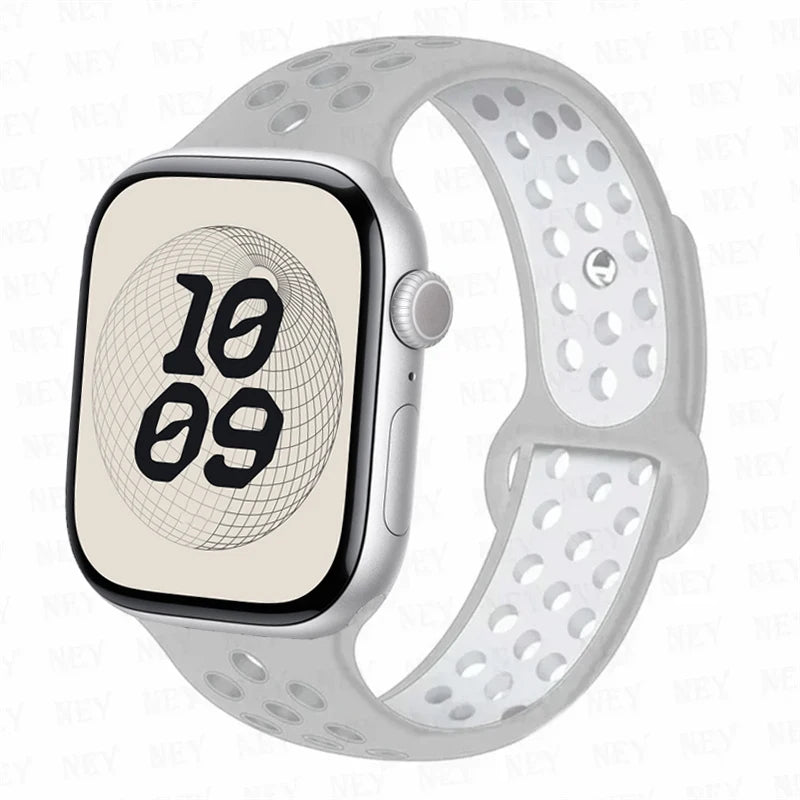 Sport band For Apple Watch Ultra 3 49mm S11 46mm 42mm 45mm 44mm 40mm 41mm band Apple Watch Series 10 8 7 6 4 5 9 SE Silicone Band