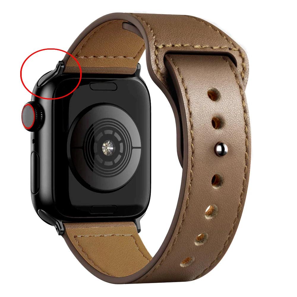 Leather band For Apple Watch 11 10 band 46mm 42mm 44mm 45mm 49mm 41mm 40mm correa band Apple Watch Series 8 9 3 4 5 6 SE 7 Ultra3