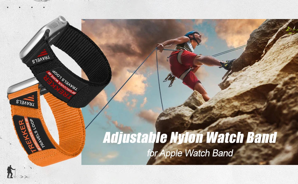 Trail Loop for Apple Watch band 46mm 42mm 44mm 45mm 49mm 40mm Nylon Sport band Apple Watch Ultra 2 Series 10 9 8 7 SE 3 11 Band