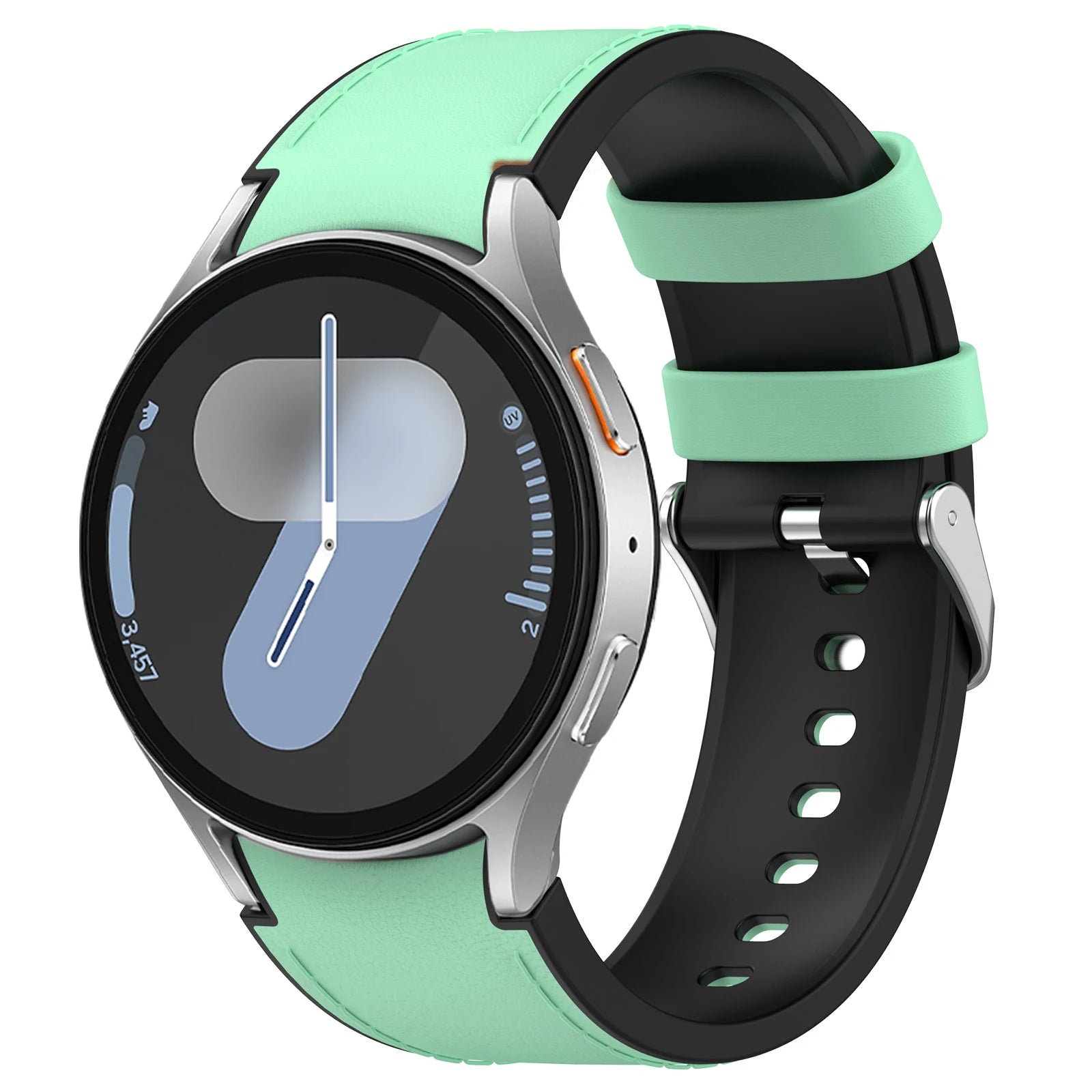 No Gaps Leather Strap for Samsung Galaxy Watch 7 6 5 4 40mm 44mm 6 4Classic 43mm 47mm Silicone Band for Galaxy Watch 5Pro 45mm