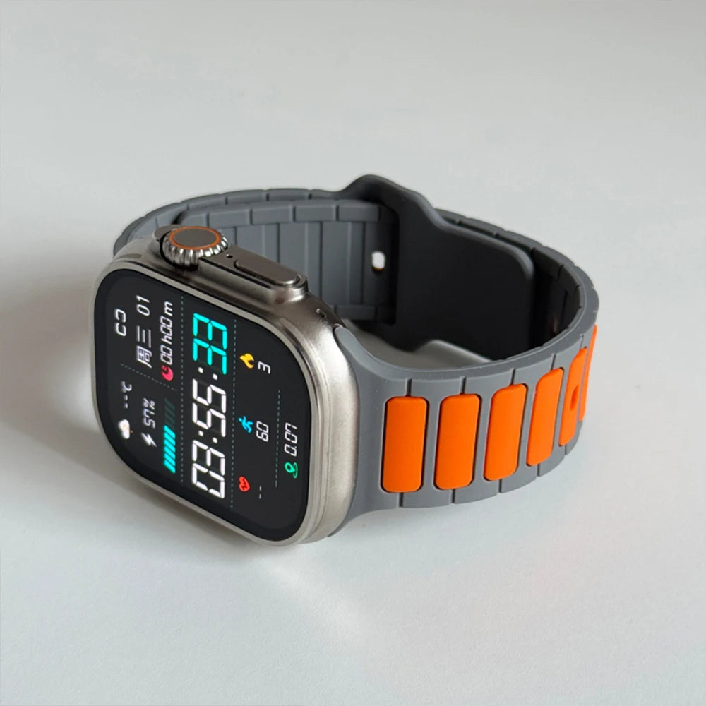 Silicone band for Apple Watch 10 band 46mm 45mm 44mm 49mm 42mm 40mm 38mm correa band Apple Watch Series 9 8 7 6 5 SE Ultra 2 band