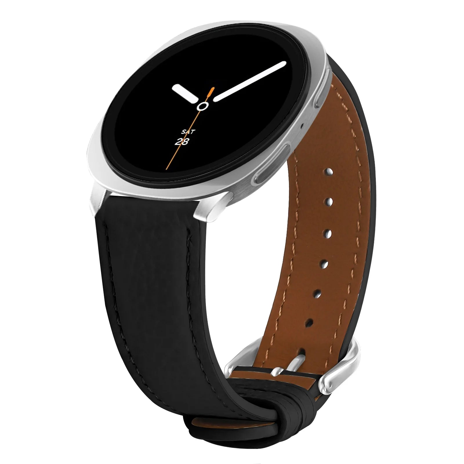 Leather Strap for Samsung Galaxy Watch 8 44mm 40mm Classic Wriststrap Quick Releas Bracelet Band for Watch 8 Classic Accessories
