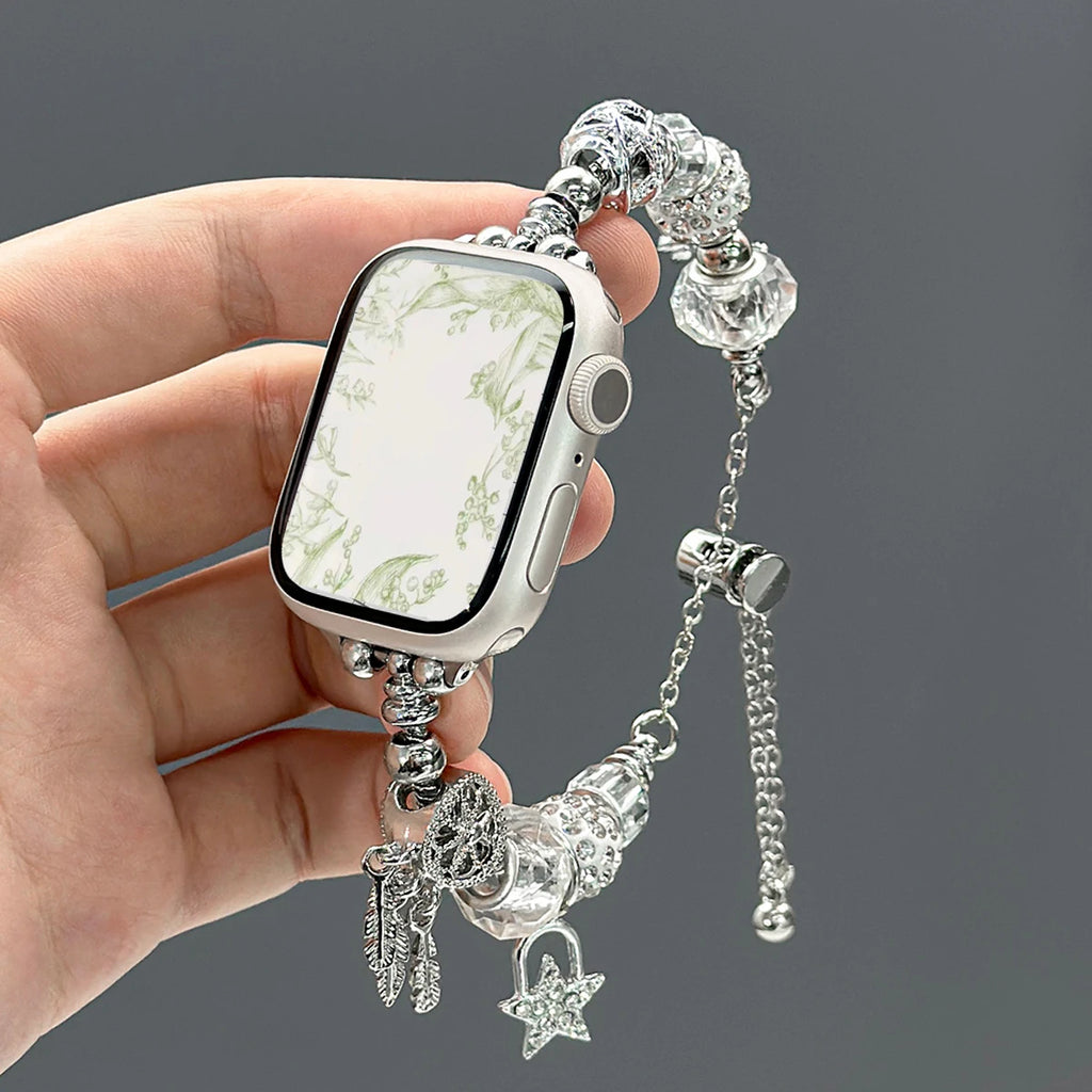 Jewelry band for Apple Watch Series 10 band 46mm 42mm 41mm 45mm 44mm 38mm 40mm Women Bling metal band Apple Watch Series 9 8 7 6 SE Ultra