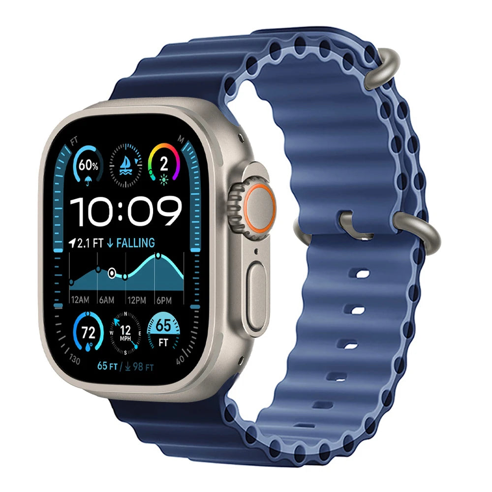 Ocean band for Apple Watch Ultra 3 2 band 49mm 46mm 44mm 40mm 45mm 41mm 42mm Correa band Apple Watch Series 11 10 9 SE 8 7 6 5 4