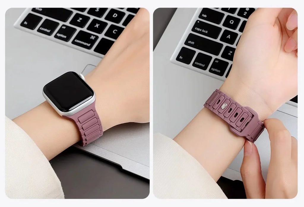 band For Apple Watch band 44mm 45mm Ultra 1 2 49mm 40mm 41mm 42mm 45mm 44mm Silicone band Apple Watch Series 10 9 8 SE 7 6 5 Band