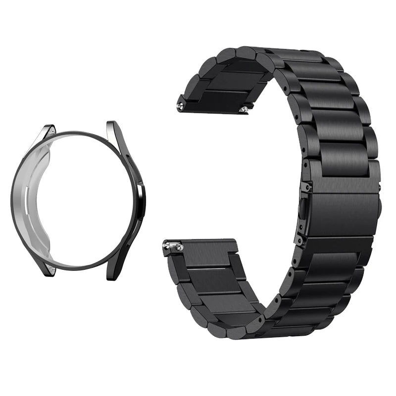 Metal Stainless Steel Strap for Samsung Galaxy Watch 6/5 40mm 44mm For Galaxy Watch 6 Classic 43mm 47mm Bracelet Protective Case