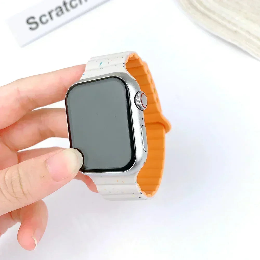 Magnetic band For Apple Watch band 45mm 38mm 49mm 40mm 42mm 41mm Silicone Sport band Apple Watch Series Ultra 10 9 6 5 7 8 SE 44mm