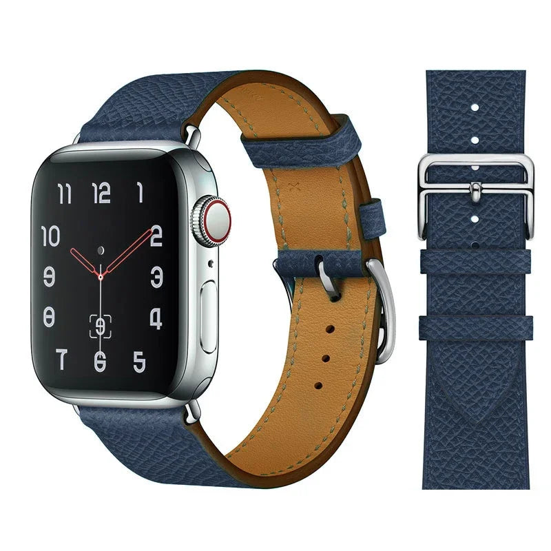 Leather band For Apple Watch Ultra 2 49mm 9 8 7 45mm 41mm High quality business wristband For Apple Watch 6 5 4 3 SE 44mm 40mm 42mm