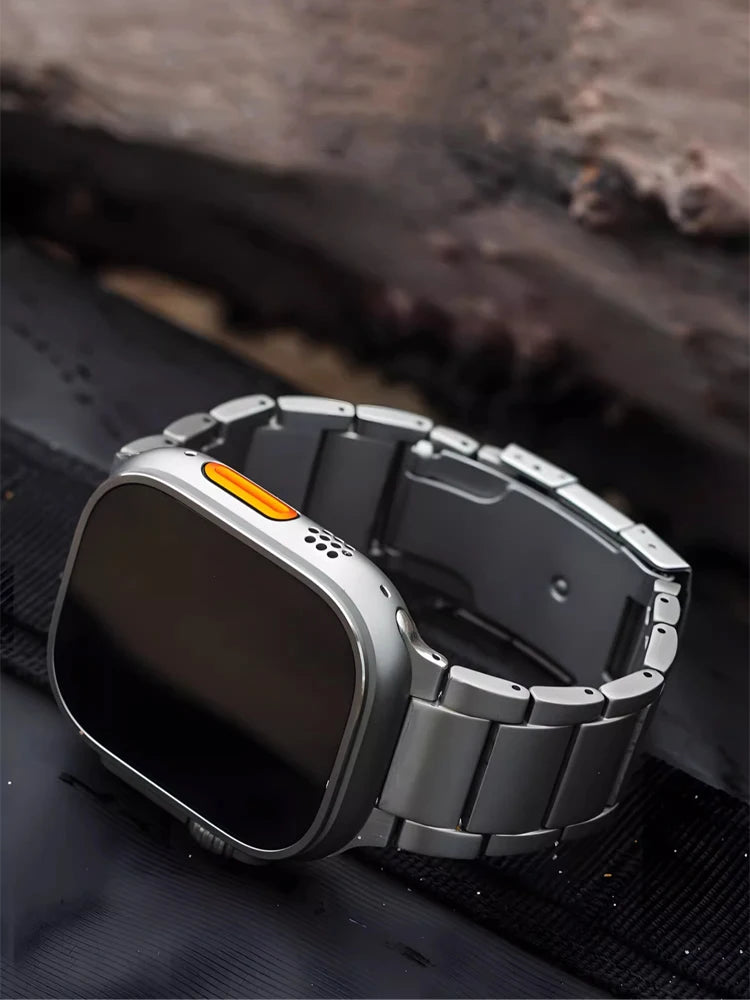 Luxury Titanium Alloy band For Apple Watch Ultra 2 10 9 8 7 6 5 metal band For Apple Watch 38mm 40mm 41mm 42mm 45mm 46mm 49mm