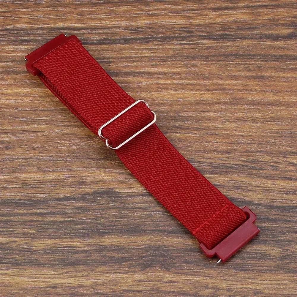 20mm 22mm Elastic Nylon Loop Strap for Samsung Galaxy Watch 4 5 6 7 40/44mm Pro Calssic 42/46mm Band Huawei Gt2/3 Amazfit Gts2/4