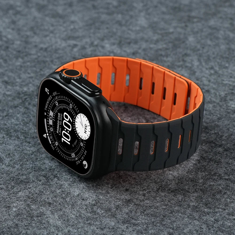 Magnetic Silicone for Apple Watch Ultra 3 band 40mm 44mm 46mm 45mm 49mm 42mm 41mm correas para band Apple Watch 11 10 SE 9 8 7 6