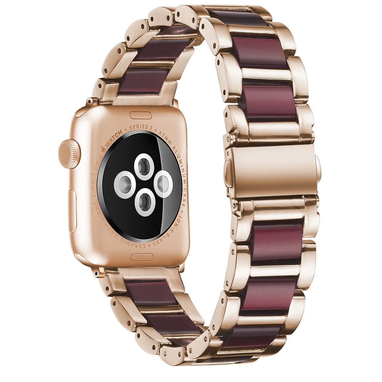 Resin+Metal band For Apple Watch 49mm 46mm 42mm 45mm 44mm 42mm 41mm 40mm 38mm band Wristband Apple Watch Ultra 10 9 8 7 6 5 4 SE